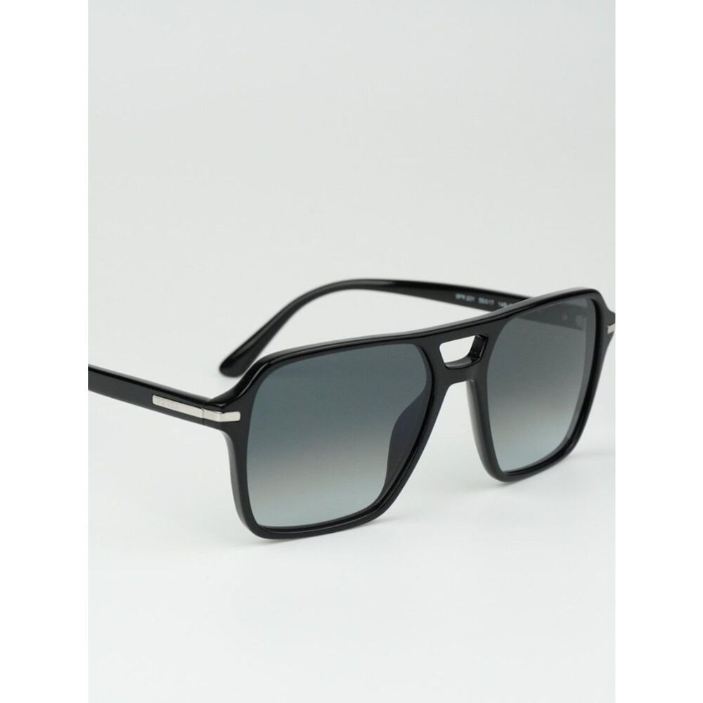 NEW Prada PR20YS 1AB06T Black Grey Unisex Pilot Sunglasses PR 20YS - Picture 5 of 9